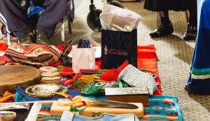 An array of traditional ceremony items.