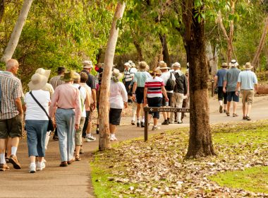 Seniors on a walk