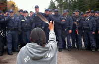 APTN photo of Elsipogtog fracking standoff in New Brunswick.